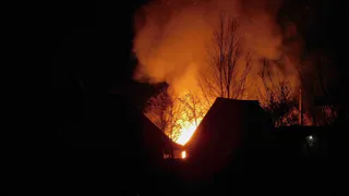 В Чебоксарском районе загорелась баня