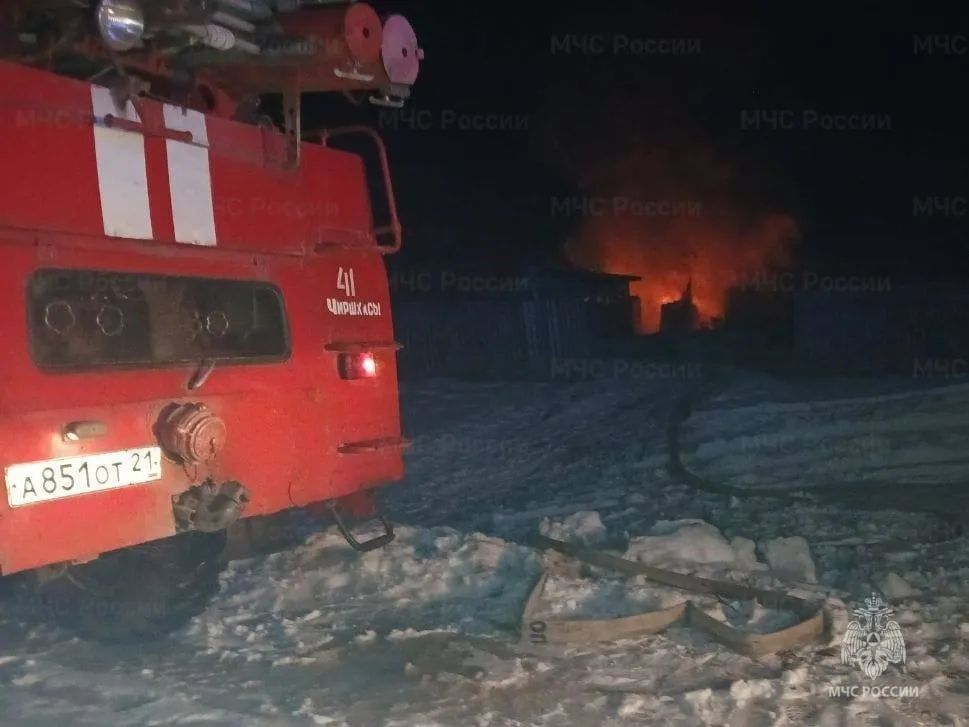В Чебоксарского округе мужчина погиб ночью в бане при пожаре